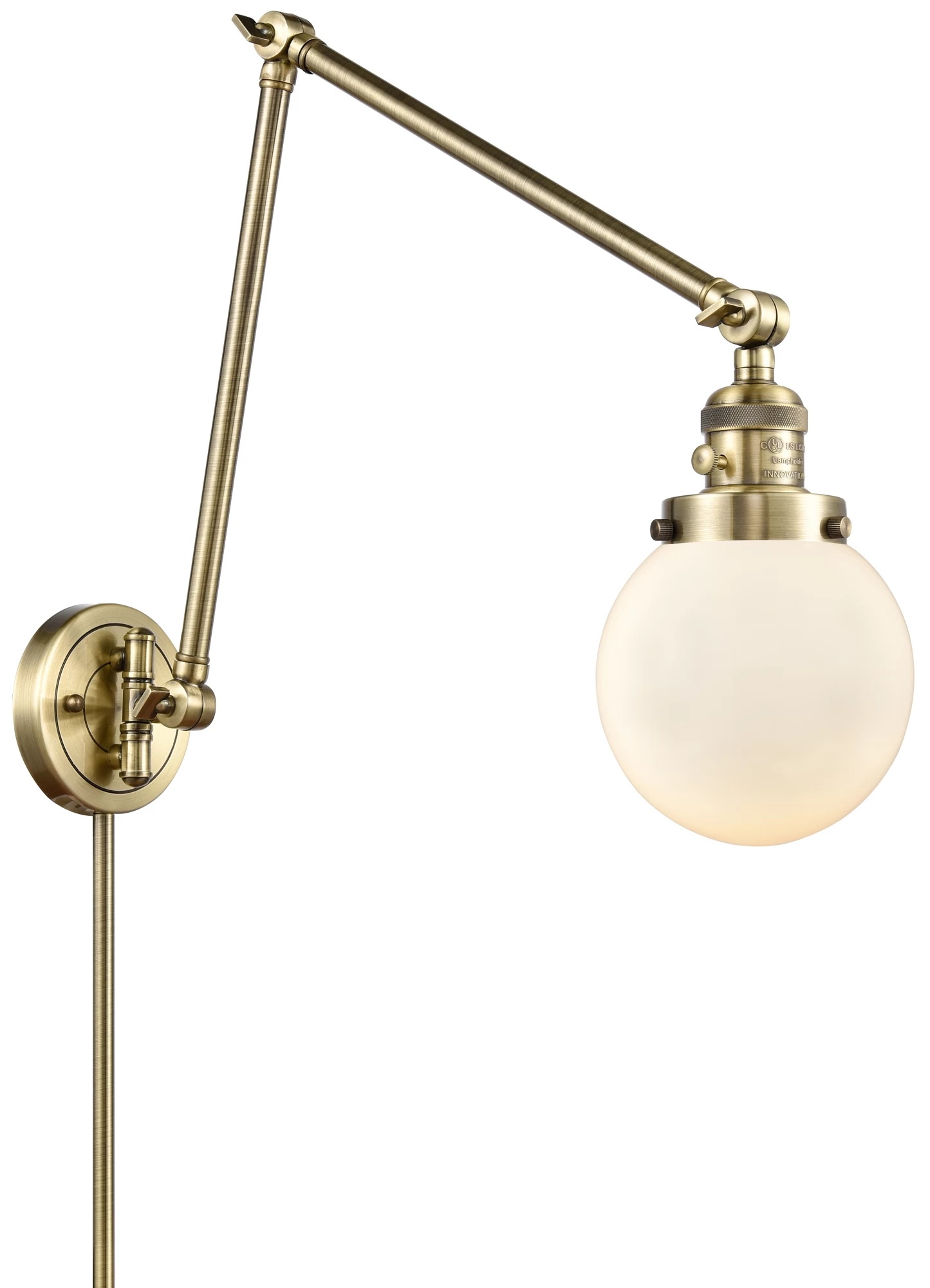 Beacon 238 Double Swing-arm Plug-in Wall Sconce 10 Beacon 238 Double Swing-arm Plug-in Wall Sconce - Image 10