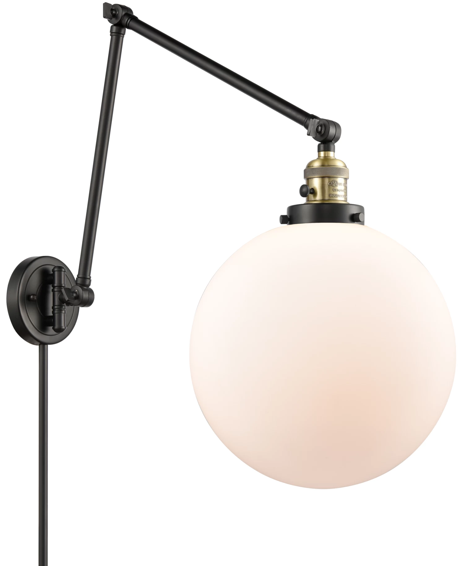 Beacon 238 Double Swing-arm Plug-in Wall Sconce 3 Beacon 238 Double Swing-arm Plug-in Wall Sconce - Image 3