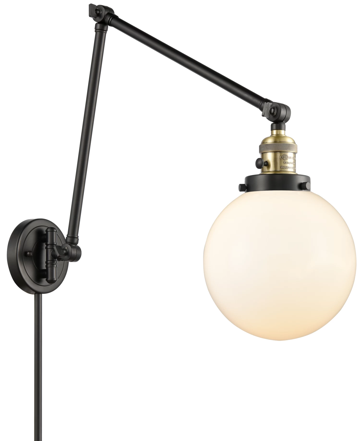 Beacon 238 Double Swing-arm Plug-in Wall Sconce 1 Beacon 238 Double Swing-arm Plug-in Wall Sconce