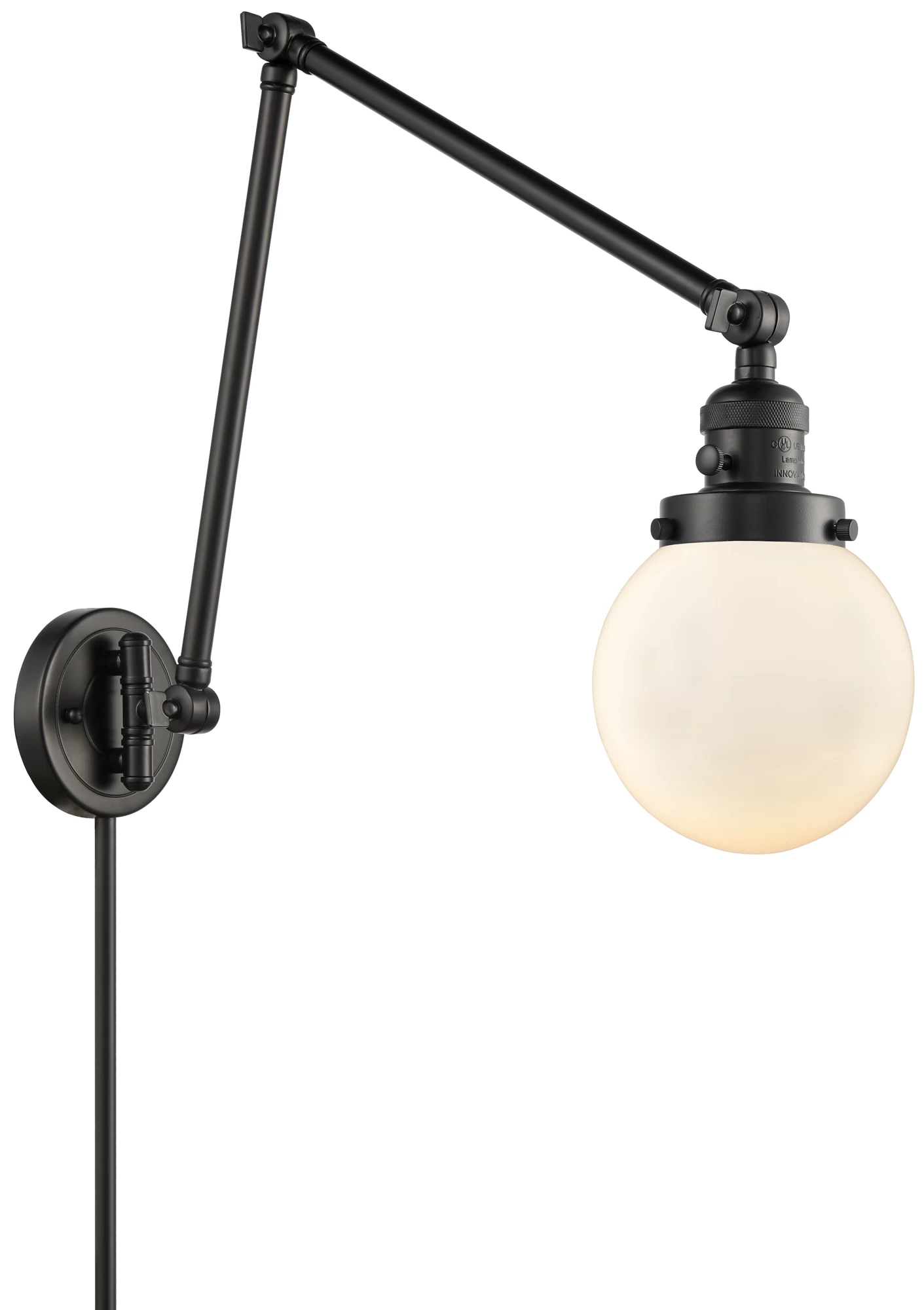 Beacon 238 Double Swing-arm Plug-in Wall Sconce 4 Beacon 238 Double Swing-arm Plug-in Wall Sconce - Image 4