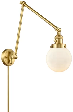 Beacon 238 Double Swing-arm Plug-in Wall Sconce 18 Beacon 238 Double Swing-arm Plug-in Wall Sconce -Fashion Lighting 1136829