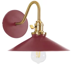 Uno Curved Arm Shallow Cone Wall Light 13 Uno Curved Arm Shallow Cone Wall Light -Fashion Lighting 1200489