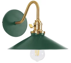 Uno Curved Arm Shallow Cone Wall Light 15 Uno Curved Arm Shallow Cone Wall Light -Fashion Lighting 1200537