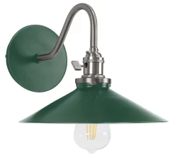 Uno Curved Arm Shallow Cone Wall Light 16 Uno Curved Arm Shallow Cone Wall Light -Fashion Lighting 1200549