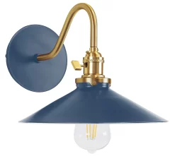 Uno Curved Arm Shallow Cone Wall Light 17 Uno Curved Arm Shallow Cone Wall Light -Fashion Lighting 1200561