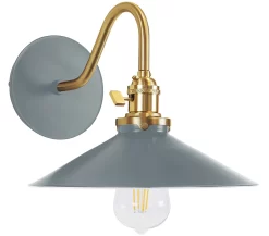 Uno Curved Arm Shallow Cone Wall Light 19 Uno Curved Arm Shallow Cone Wall Light -Fashion Lighting 1200585