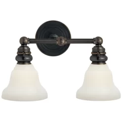 Boston Glass Functional Bathroom Vanity Light -Fashion Lighting 1237644
