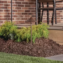 12V Cast Hammered Roof Path Light 5 12V Cast Hammered Roof Path Light -Fashion Lighting 15871TZT27 install