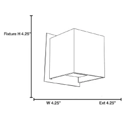 Square Marine Grade Wall Light