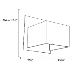 Square Marine Grade Wall Light 6 Square Marine Grade Wall Light -Fashion Lighting 23988 spec