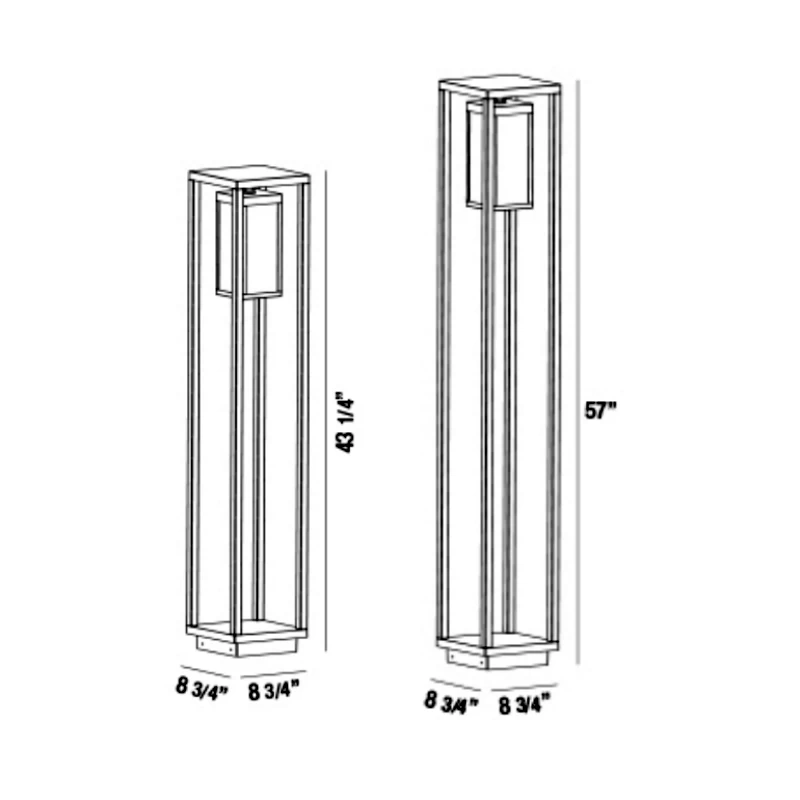 Outdoor Clear Lantern Bollard 1 Outdoor Clear Lantern Bollard