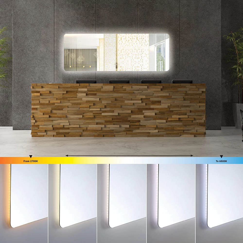 Long Rectangle Mirror With Back Light 2 Long Rectangle Mirror With Back Light - Image 2