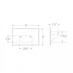 12V Horizontal Scoop Outdoor Wall / Step Light Amber CCT