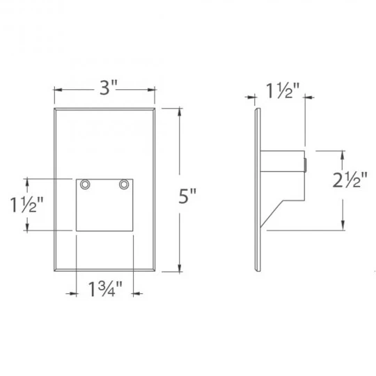 12V Vertical Scoop Rectangle Step / Wall Light Amber CCT 1 12V Vertical Scoop Rectangle Step / Wall Light Amber CCT