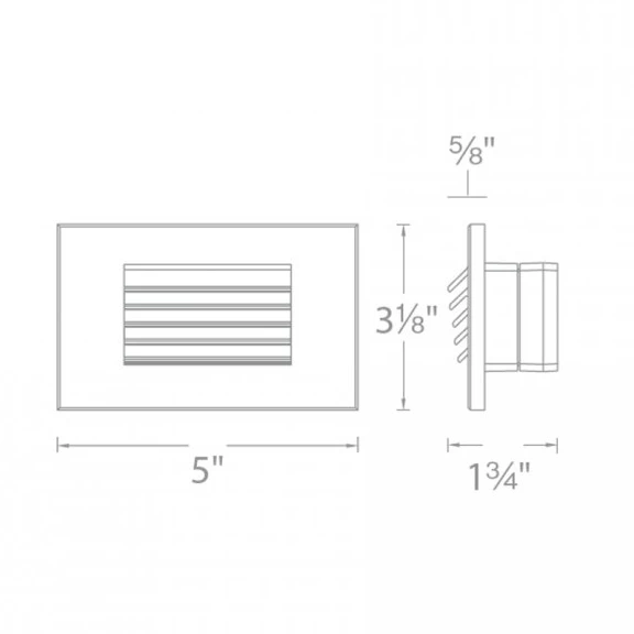 12V Louver Horizontal Landscape Step / Wall Light Amber CCT 1 12V Louver Horizontal Landscape Step / Wall Light Amber CCT