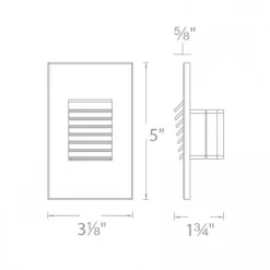 12V Louvered Vertical Landscape Step / Wall Light Amber CCT