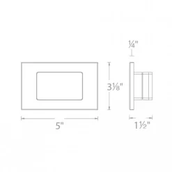 12V Frame Horizontal Landscape Step / Wall Light Amber CCT