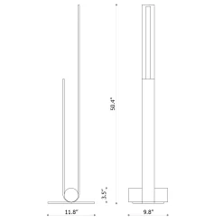 Nastro Outdoor Curved Floor Lamp