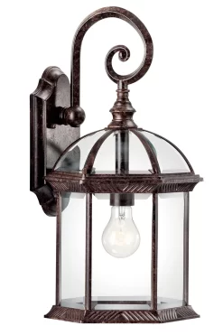 Barrie Outdoor Top Mount LED Scroll Wall Light