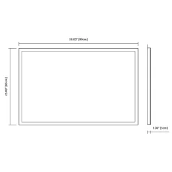 ELAN Mirror With 2 Inch Etched Acrylic Border