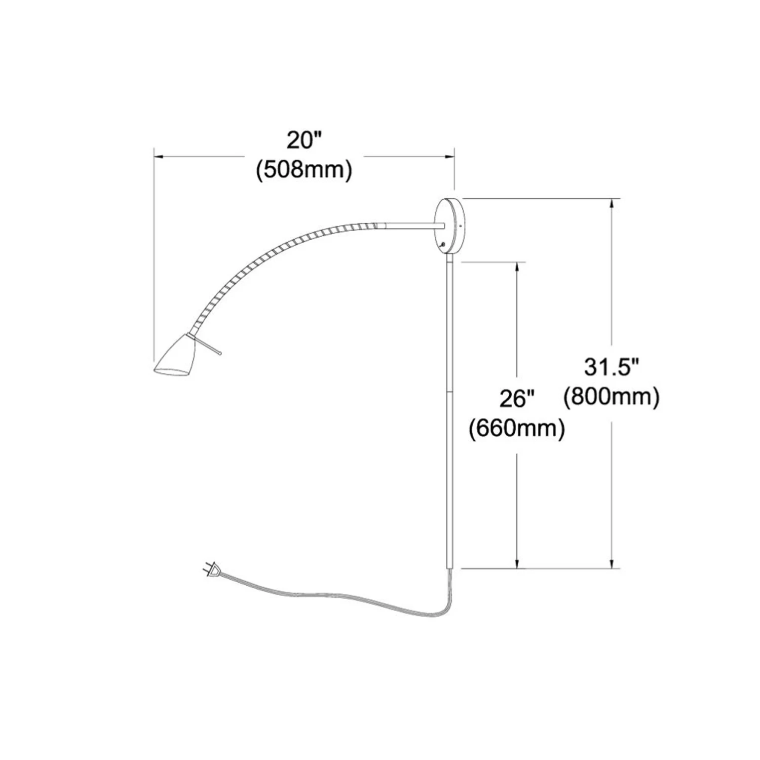 Dainolite Windford Plug-In Wall Light 1 Dainolite Windford Plug-In Wall Light