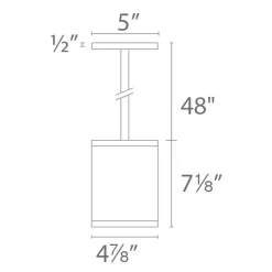 Tube Architectural Spot Color Changing Pendant