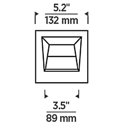 E4 Pro 4IN Square Flanged Wall Wash Trim