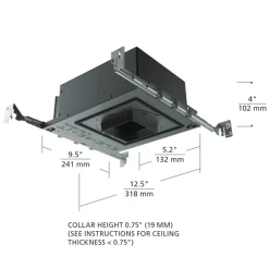 Element 3IN RD Flangeless Wall Wash New Construction Housing