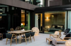 Fil De Fer Outdoor Floor Lamp -Fashion Lighting FildeFer Ofloor install2