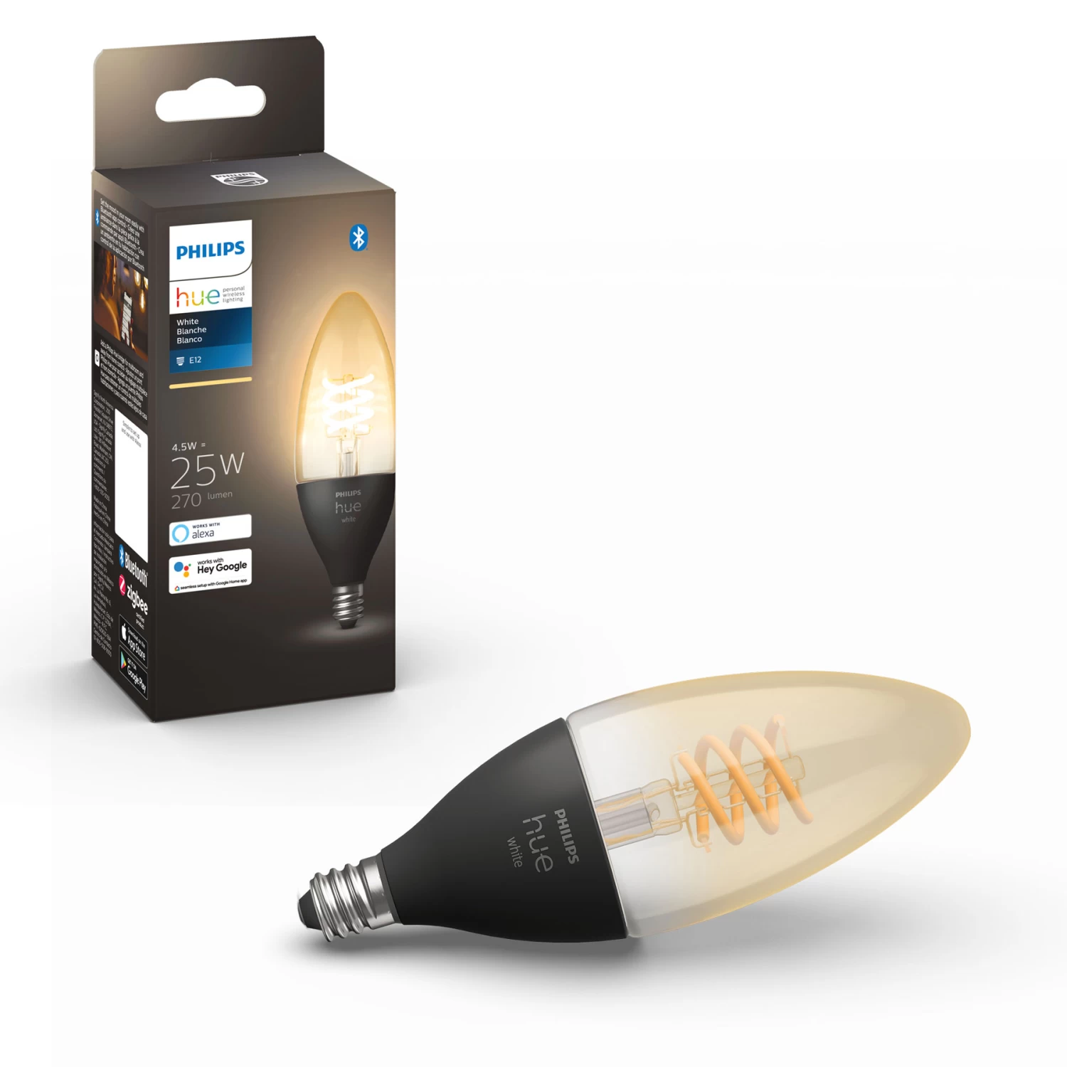 Philips Hue Hue E12 White Filament Smart Bulb 5 Philips Hue Hue E12 White Filament Smart Bulb - Image 5