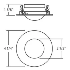 3.25IN Round Shower Dome Trim