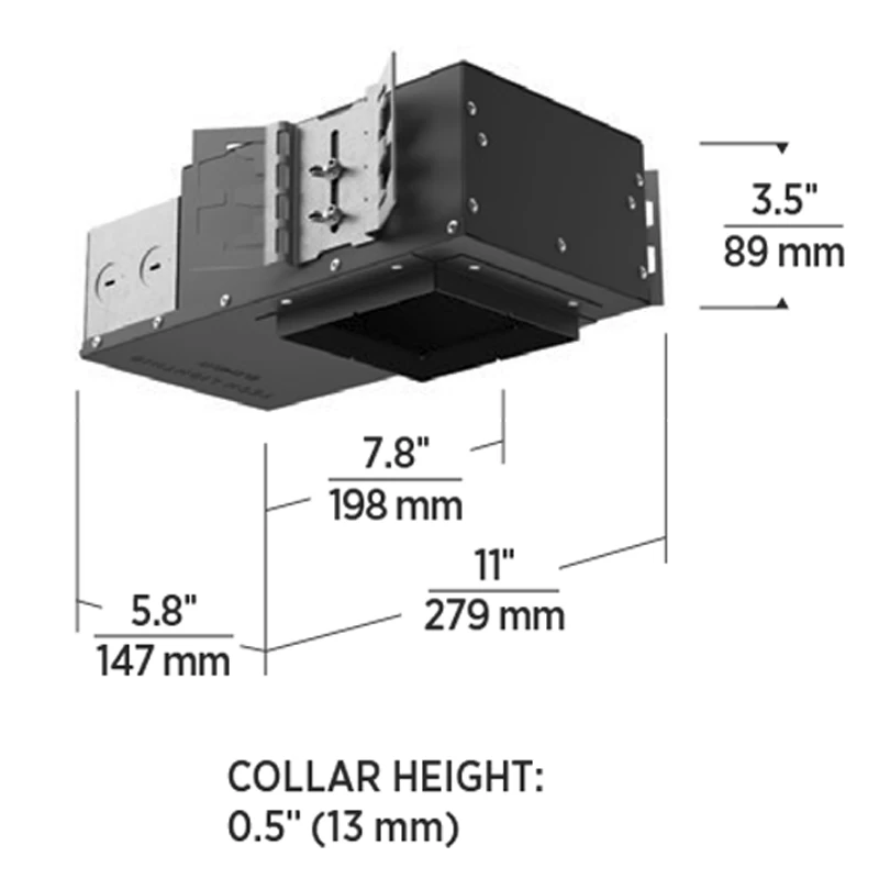 E4 Pro 4IN Square Flanged Wall Wash New Construction Housing 1 E4 Pro 4IN Square Flanged Wall Wash New Construction Housing