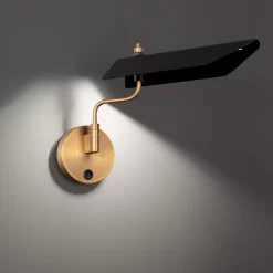 Loyd Swing Arm Wall Light -Fashion Lighting WAC BL 69317 BK AB add2