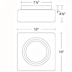 Cuboid Outdoor Wall / Ceiling Light