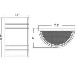 Artemis 20416 LED Wall Sconce With Opal Glass