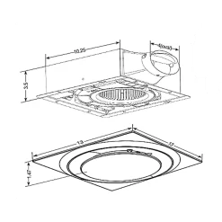 ABFS Low Profile 2X4 Multi Speed Exhaust Fan