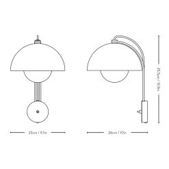 Flowerpot VP8 Plug-In Wall Sconce