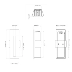 Borgo 55 Vertical Recessed Step / Marker Light