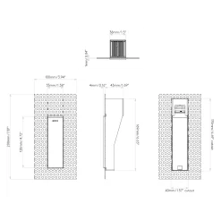 Borgo 35 Vertical Trimless Recessed Step / Marker Light