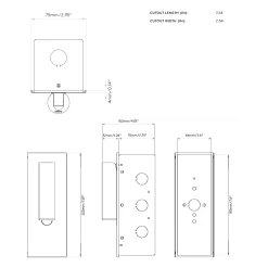Fuse 3 Recessed Wall Sconce With USB Port