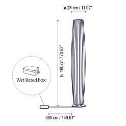 Maxi Outdoor Hardwired Floor Lamp