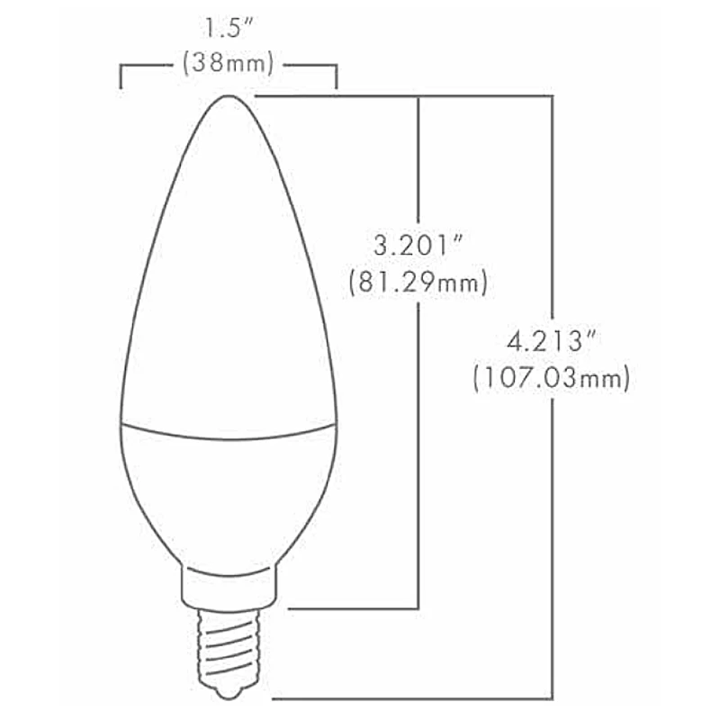 Blaze E12 Candelabra Base Flame Effect 120V LED 10-PACK 1 Blaze E12 Candelabra Base Flame Effect 120V LED 10-PACK