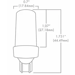 Ecostar T5 Wedge 3W 12V 2700K 90CRI 10-PACK