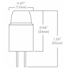 Micro G4 Bi-Pin 1.2W 12V 2700K 85CRI 25-PACK