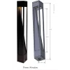 Mount Rainier Three-Window Outdoor Bollard 12V