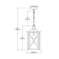 Carriage Light Outdoor Pendant