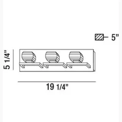 Casa Bath Bar -Fashion Lighting casa3lightbathbarlinedrawing eurofase