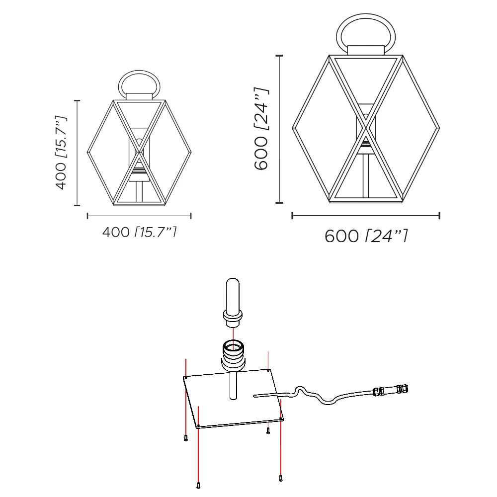 Muse Fixed Outdoor Lantern 1 Muse Fixed Outdoor Lantern