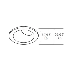 CTR1614CL 4 Inch Angled Wall Wash Shower Trim