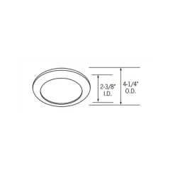 CTR311 3 Inch Frosted Flat Glass Shower Trim